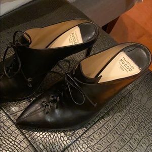 Francesco russo black high slip ons